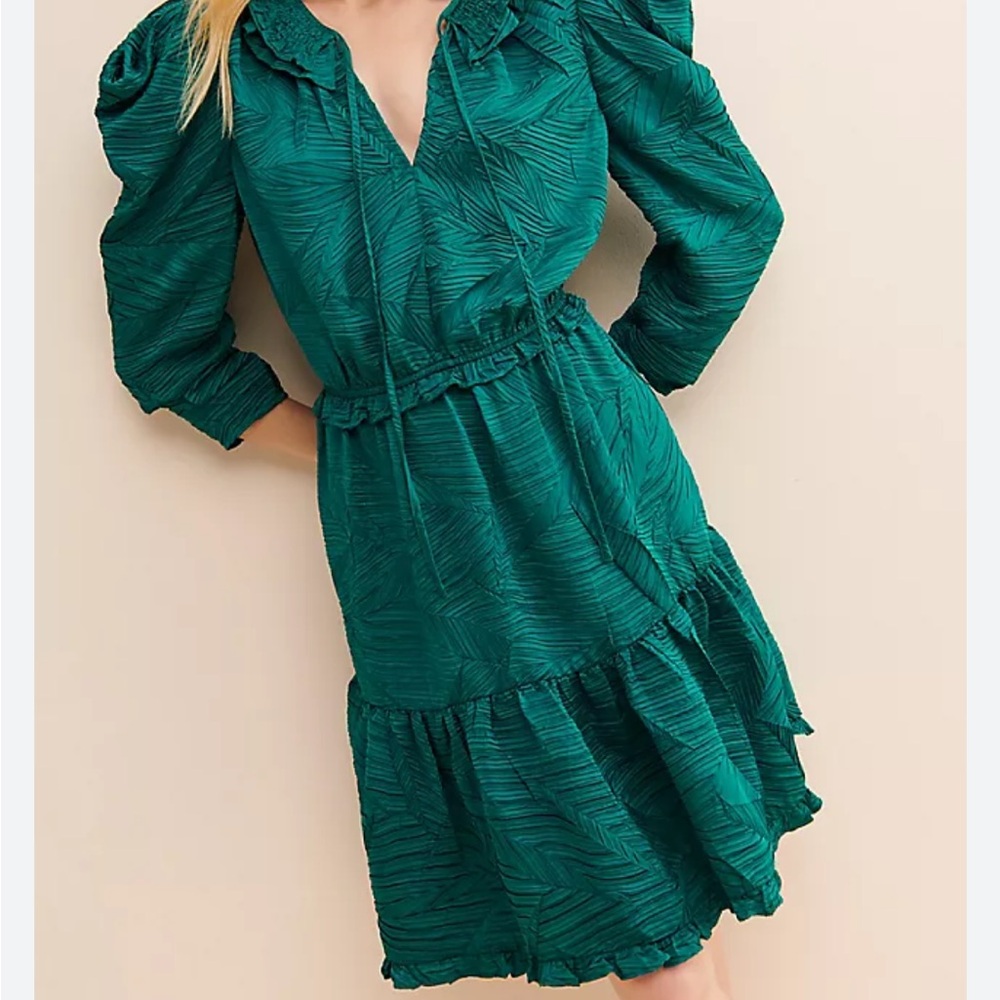 Current Air Teal Long Sleeve Dress